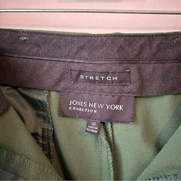 Jones New York Women’s Forest Green Pants Size 10 Stretch Office - Picture 7 of 9